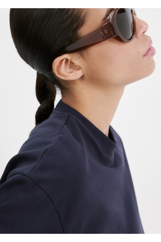 Oversize pamuklu tişört - 6