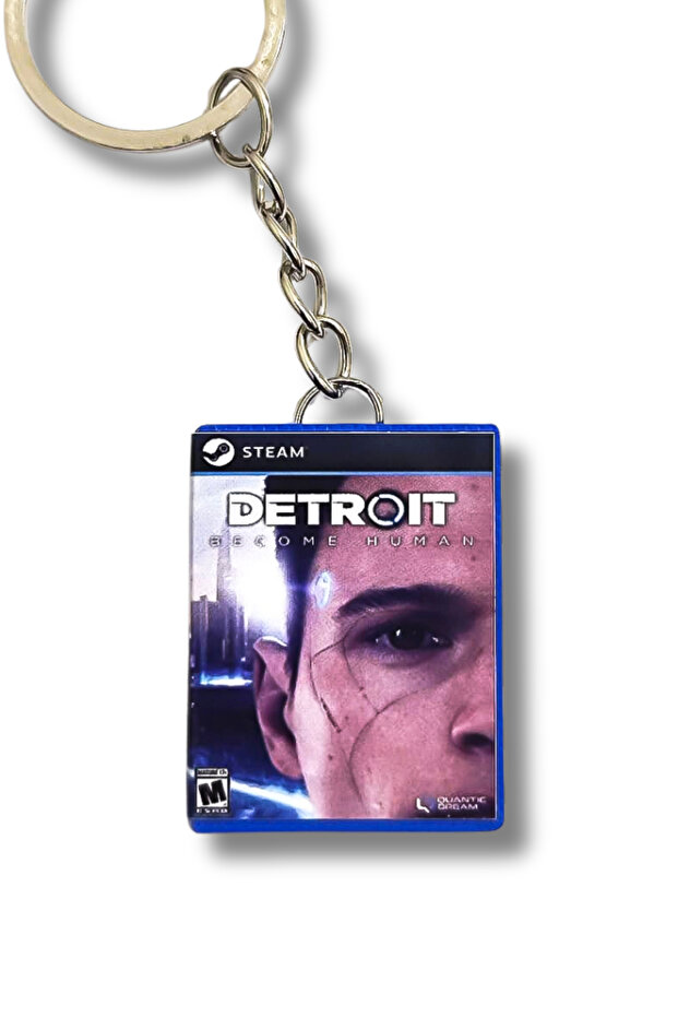 Detroit Become Human Connor Cover Steam Miniature Game Box Keychain