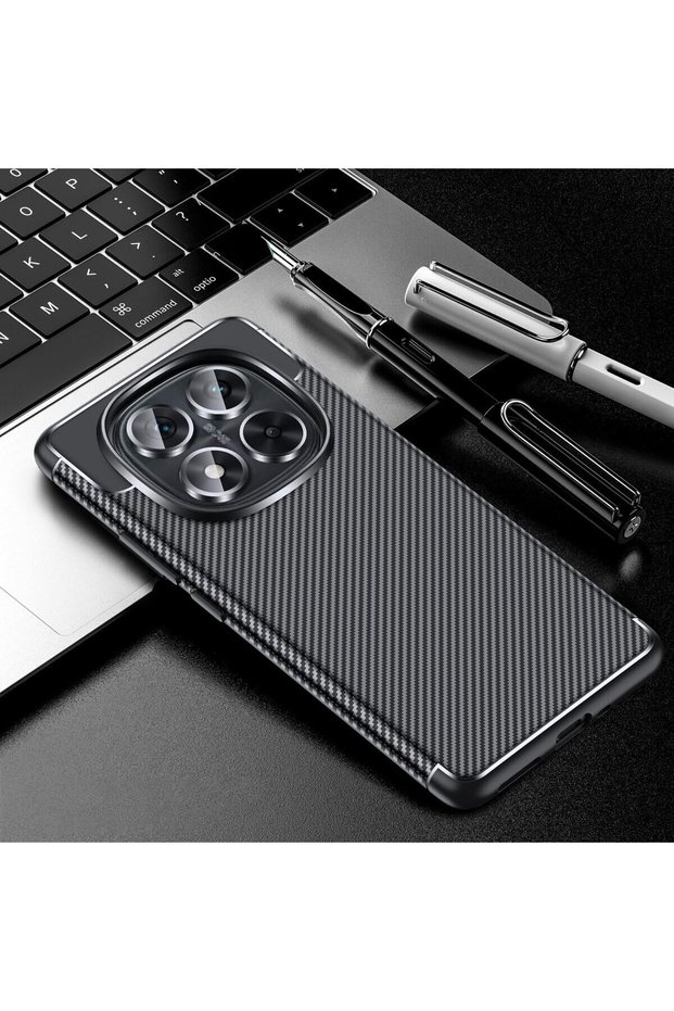 Redmi Note 15 Case with Camera Protection, Carbon Pattern, Color-Resistant Protective Cover