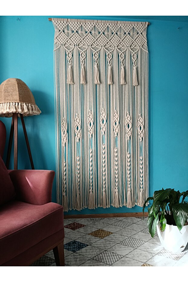 Makrome Perde Yoğun El Örmesi - 2