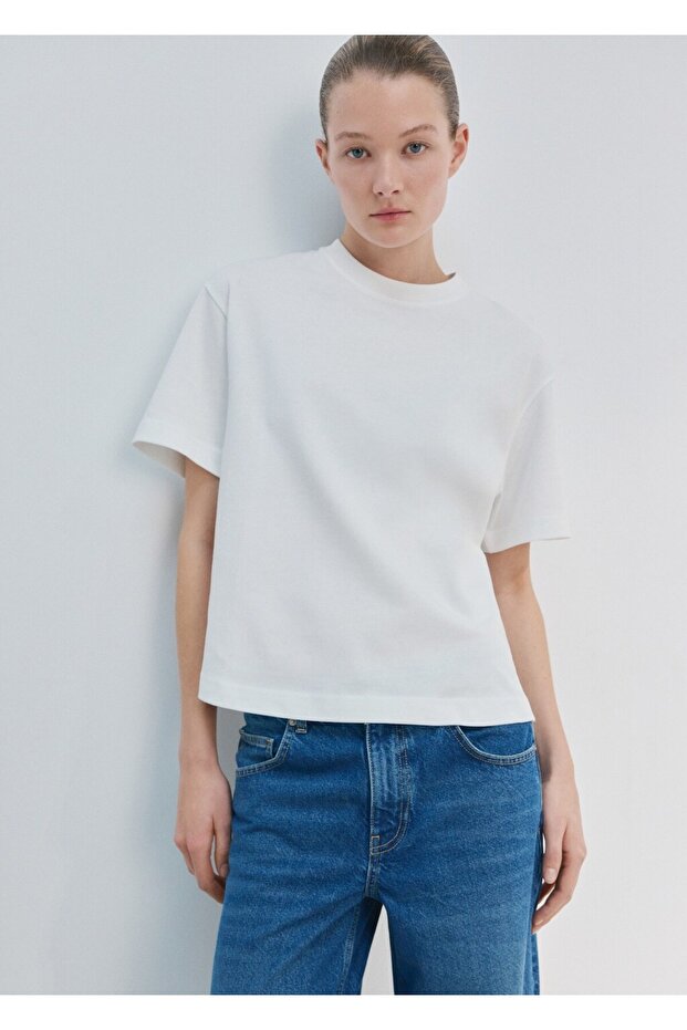 Oversize pamuklu tişört - 1