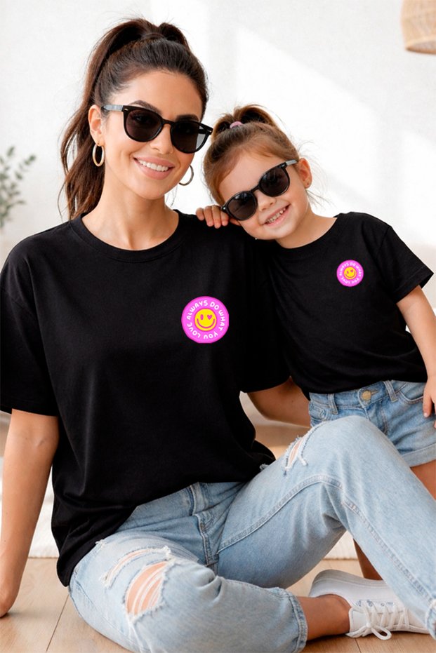 Mother Daughter 100% Cotton T-Shirt Mama Mini Mother Daughter Single Price