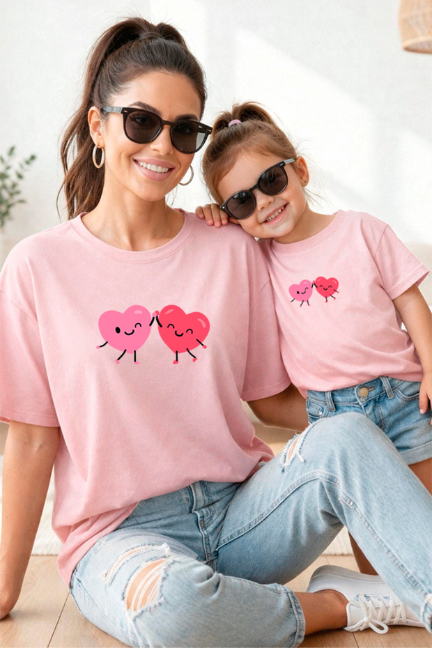 Mother Daughter 100% Cotton T-Shirt Mama Mini Mother Daughter Single Price