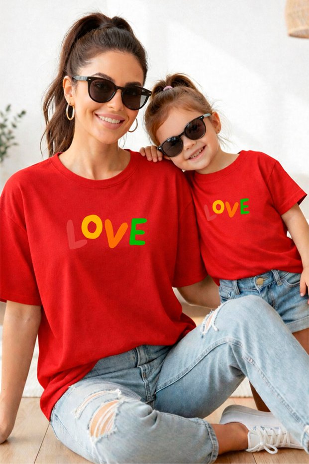 Mother Daughter 100% Cotton T-Shirt Mama Mini Mother Daughter Single Price