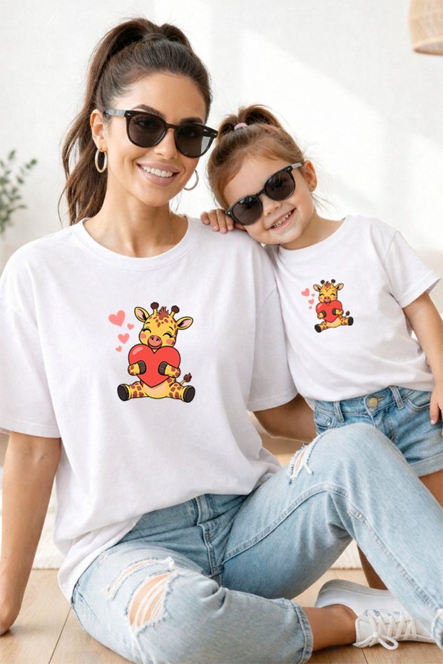 Mother Daughter 100% Cotton T-Shirt Mama Mini Mother Daughter Single Price