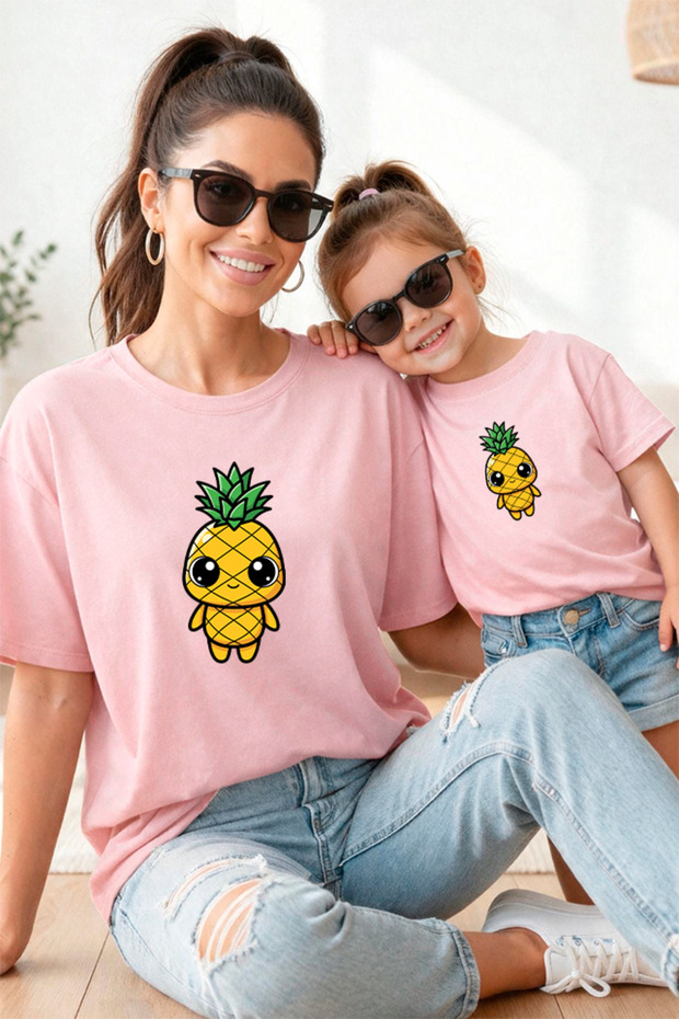 Mother Daughter 100% Cotton T-Shirt Mama Mini Mother Daughter Single Price