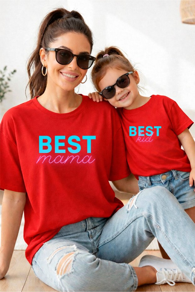 Mother Daughter 100% Cotton T-Shirt Mama Mini Mother Daughter Single Price
