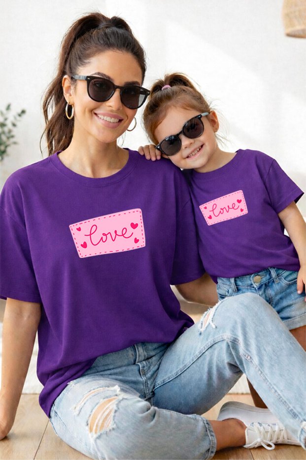 Mother Daughter 100% Cotton T-Shirt Mama Mini Mother Daughter Single Price