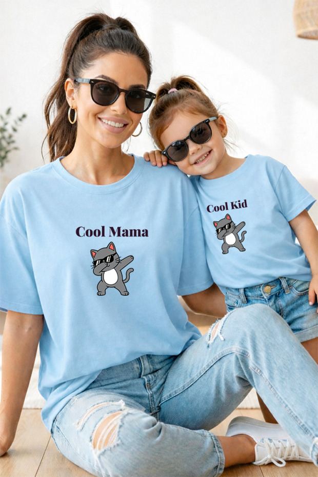 Mother Daughter 100% Cotton T-Shirt Mama Mini Mother Daughter Single Price