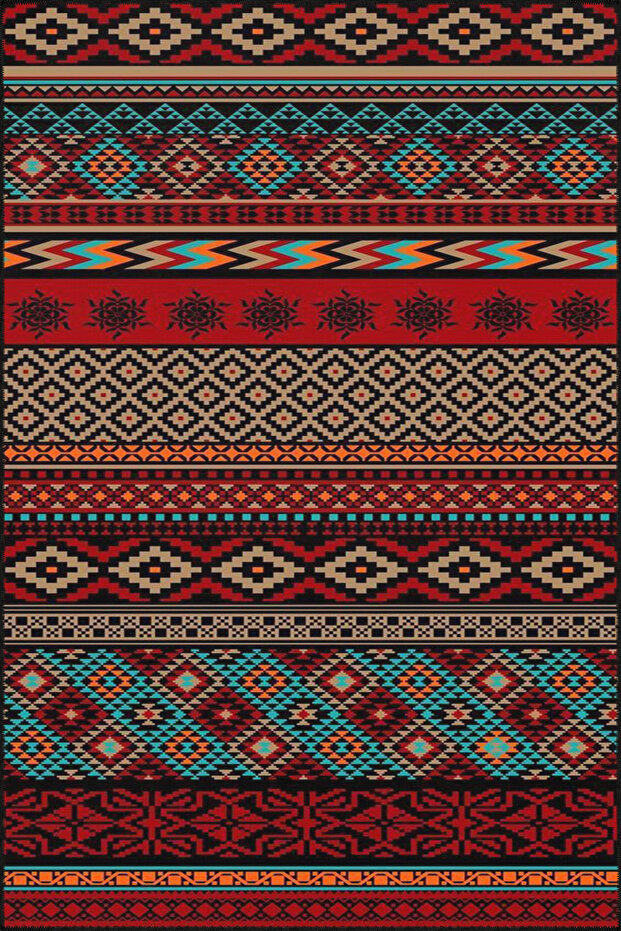 Brown Geometric Cross Check Patterned Woven Base and Decorative Washable Carpet Miravip8534