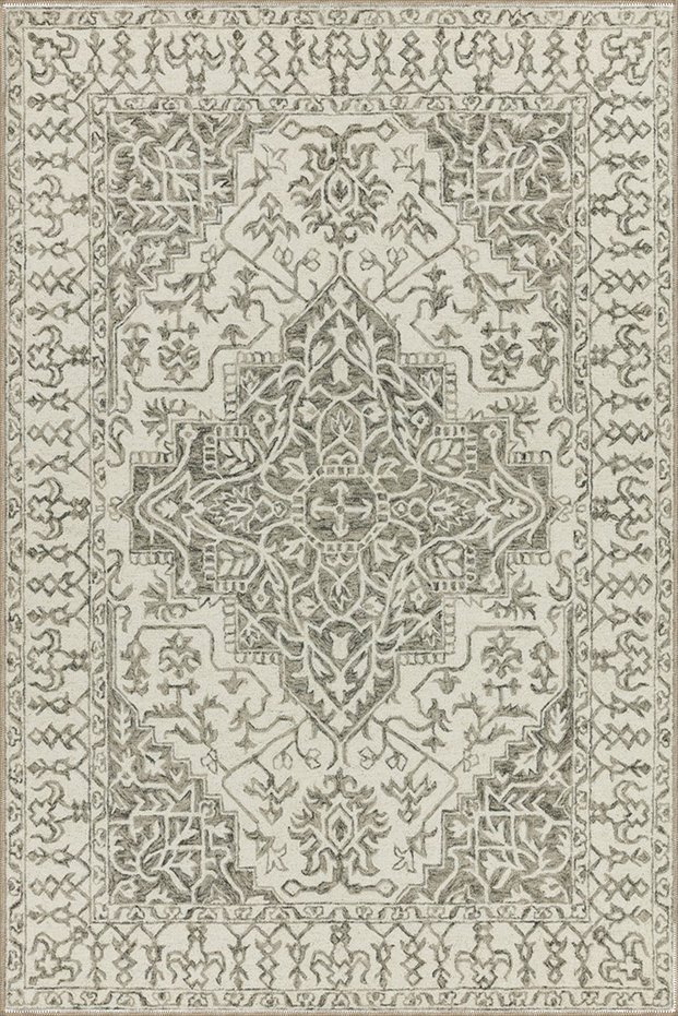 Gray Shades Star Patterned Woven Base Carpet Miravip8142