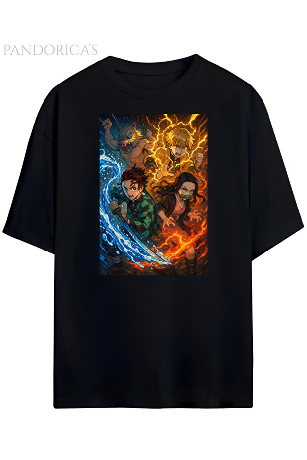 Pandorica's Demon Slayer Design Unisex Cotton T-Shirt