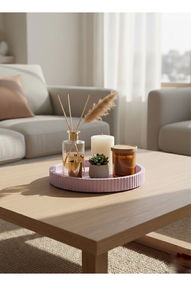 صينية دائرية زخرفية، صحن شمعة، صحن مجوهرات، طاولة قهوة، صحن تصميم العطر