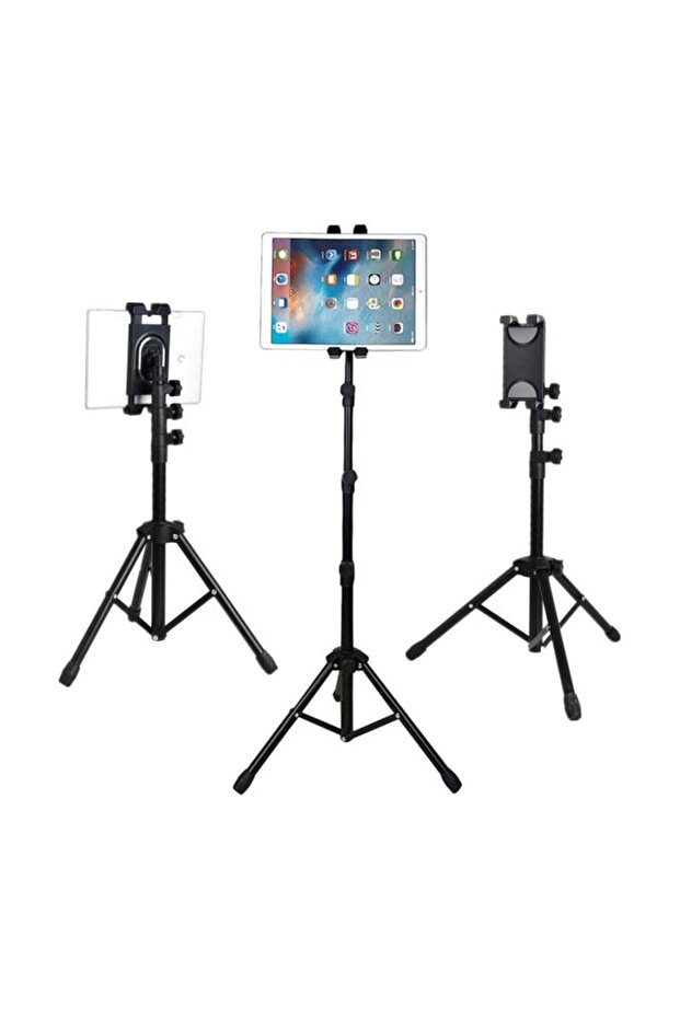 حامل ثلاثي القوائم قابل للتعديل باللون الأسود - 6