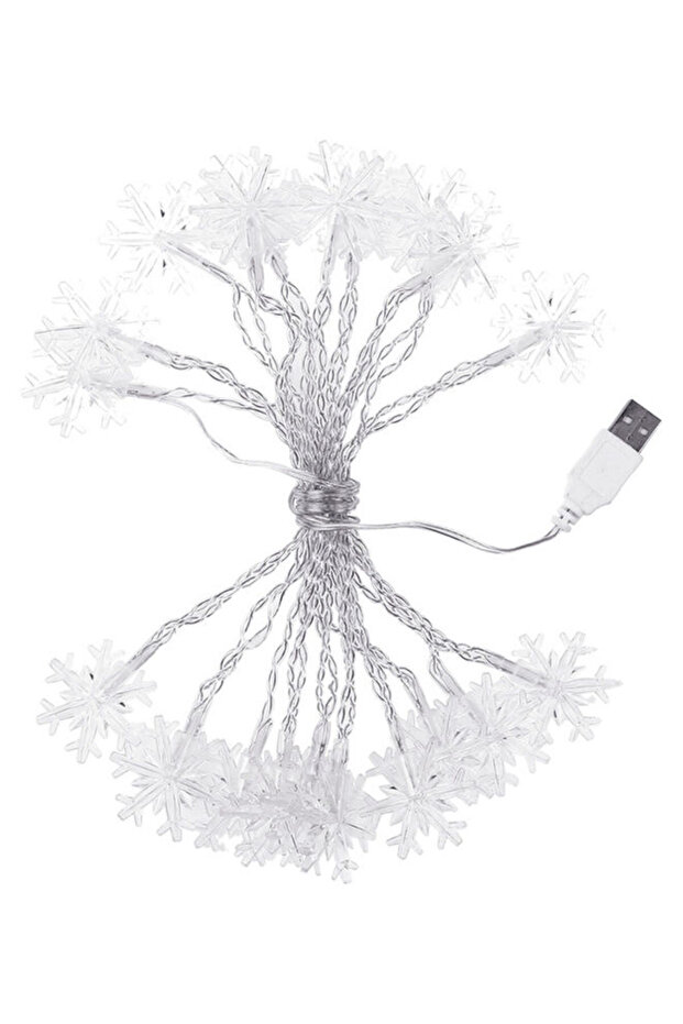 مصباح خرافي مزود بمنفذ USB وسلسلة من 20 كرة LED بيضاء اللون، مصباح زينة.