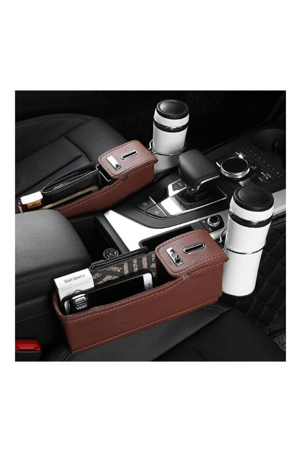 صندوق تخزين متعدد الوظائف في الفجوة بين المقعد الأيسر - 3