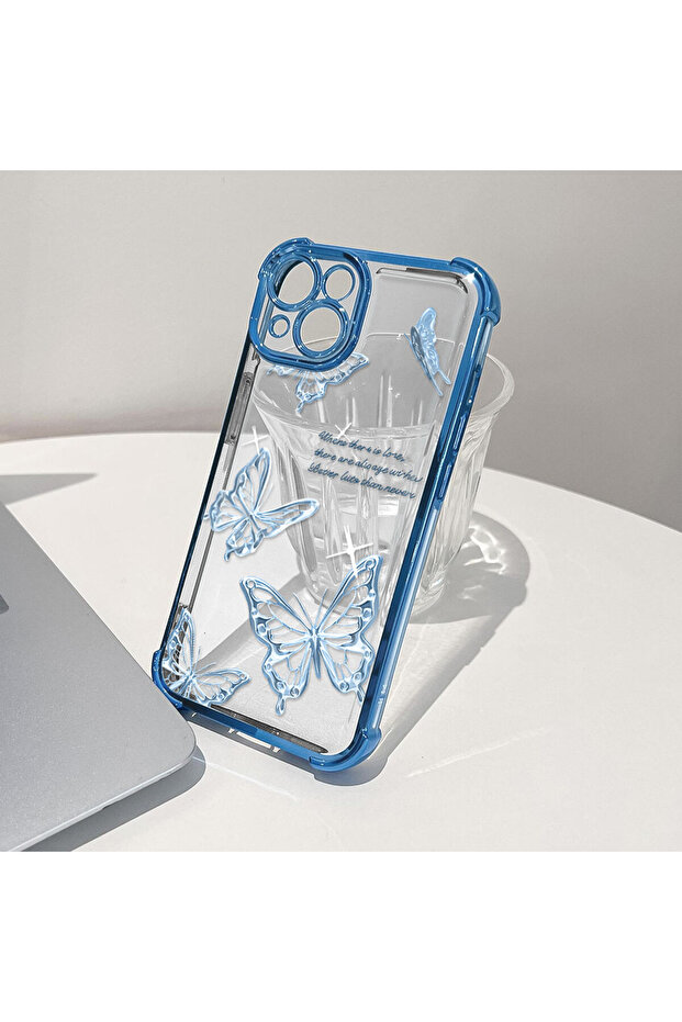 Redmi Note 14 Compatible, Butterfly-Printed Patterned, Shockproof Phone Case - 4