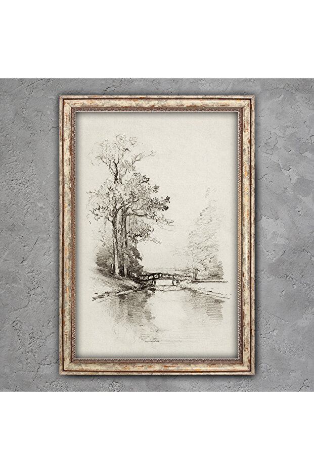 Eskitme Çerçeveli Tablo - 1