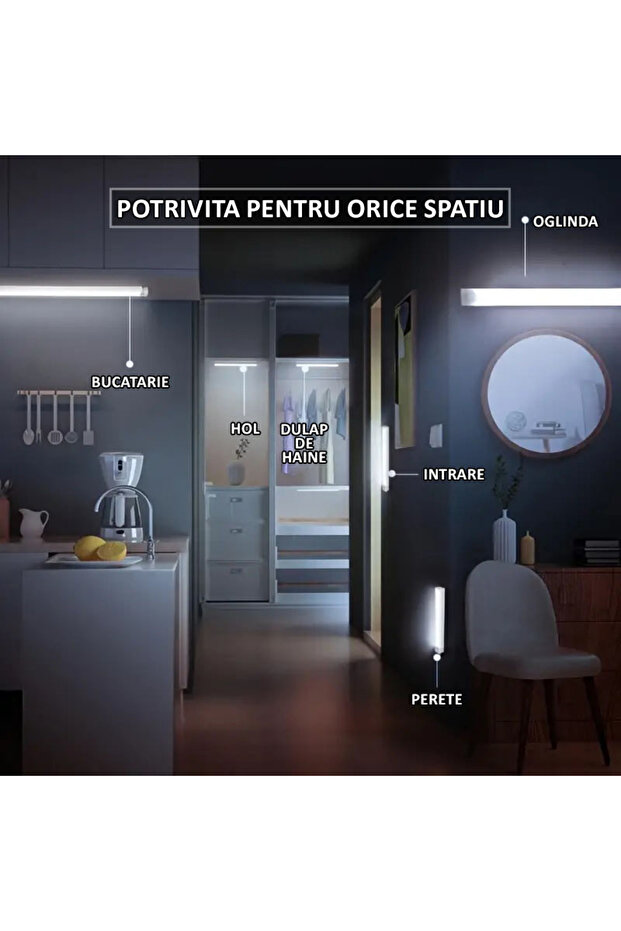 LED Motion Sensor Light Bar, 50cm, Adjustable - 5