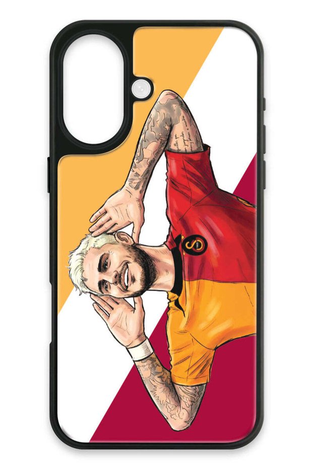 iPhone 16 Compatible Mauro Icardi Goal Joy Glass Licensed Phone Case