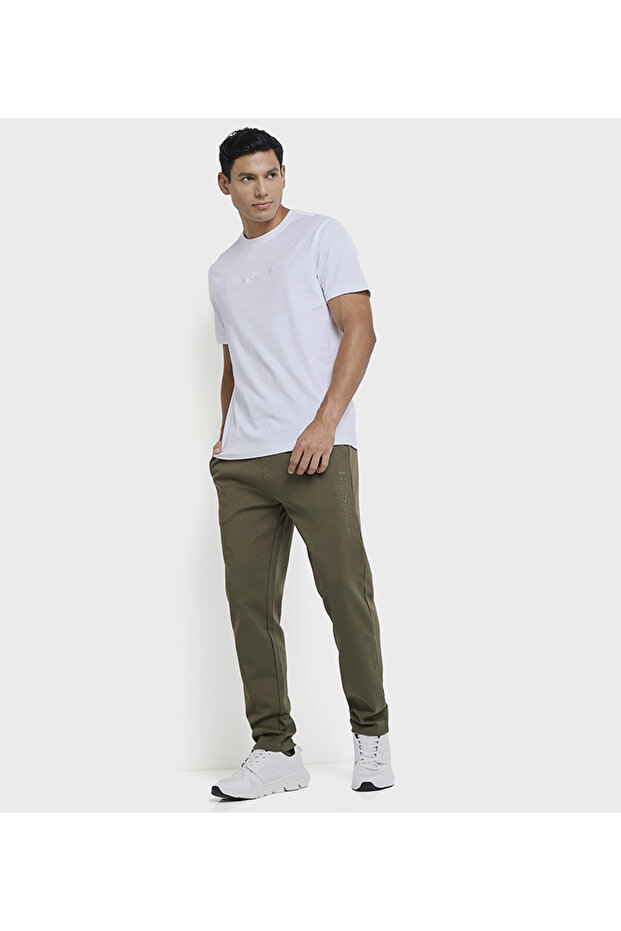 Green Solid Men Joggers