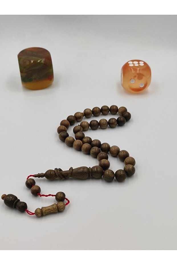 Artisanally Crafted Fragrant Pelesenk Wood Praying Beads 100 mm with Globe Cutting System
