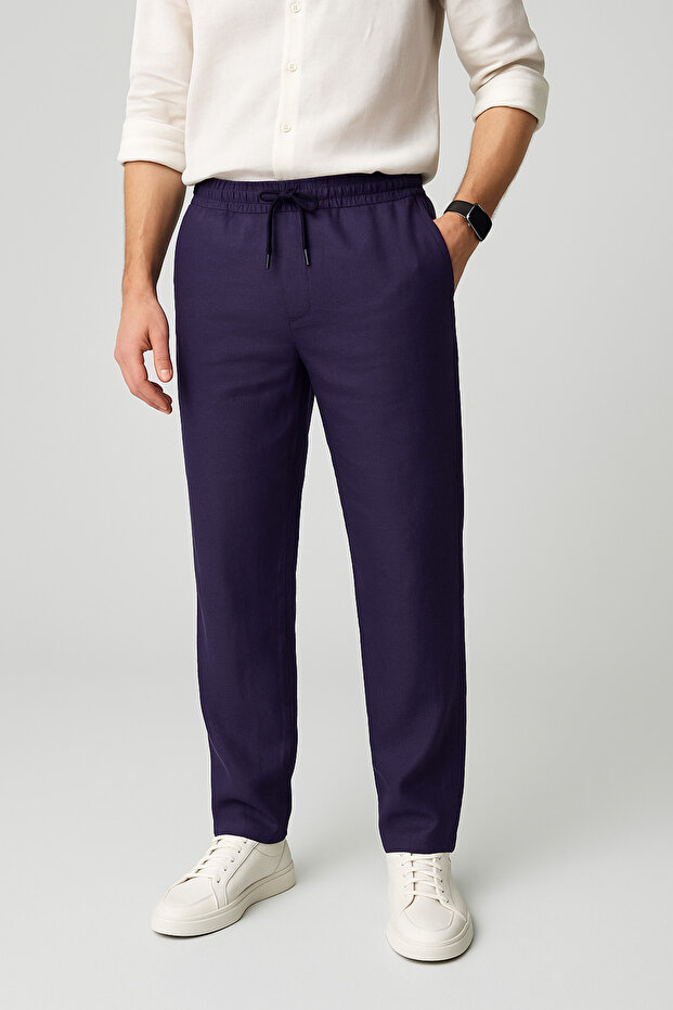 Men's Modern Cut Linen Trousers