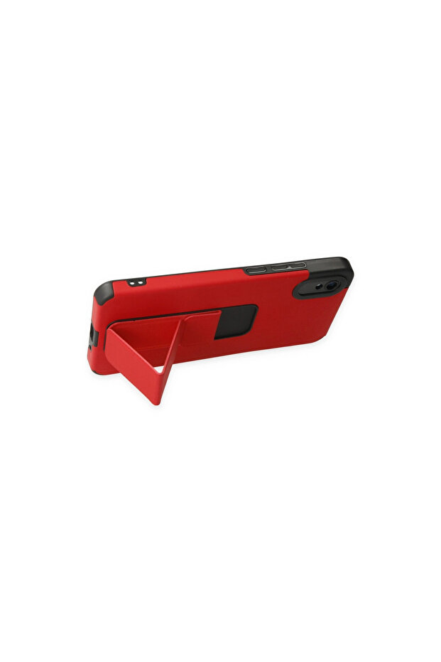 Redmi 9a case mega stand silicone - red - 4