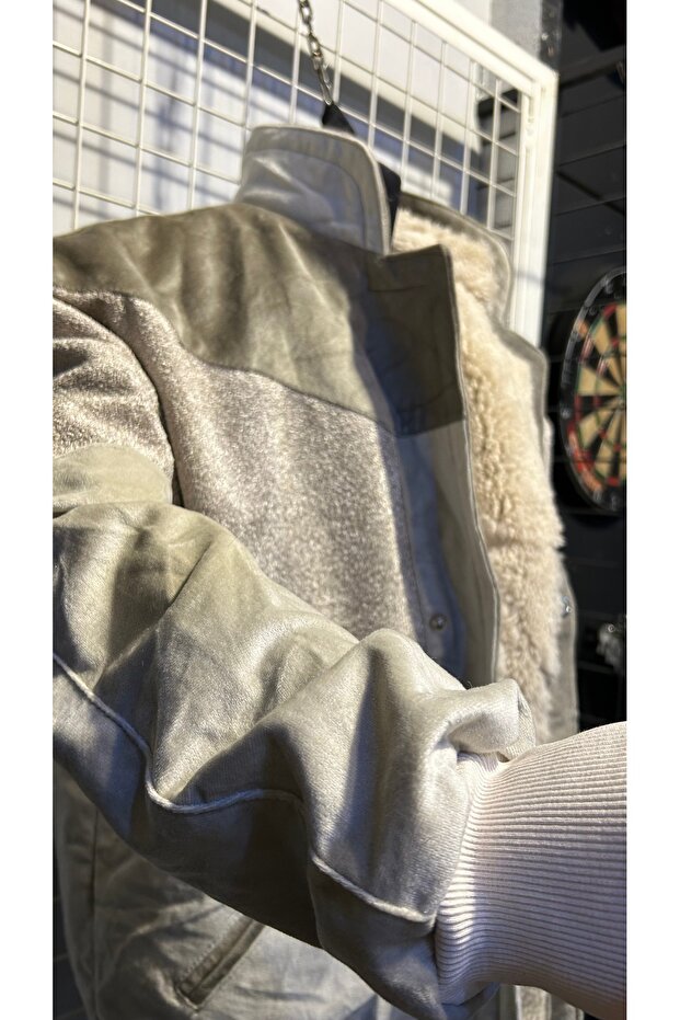 VİNTAGE KÜRKLÜ OVERSİZE MONT - 4