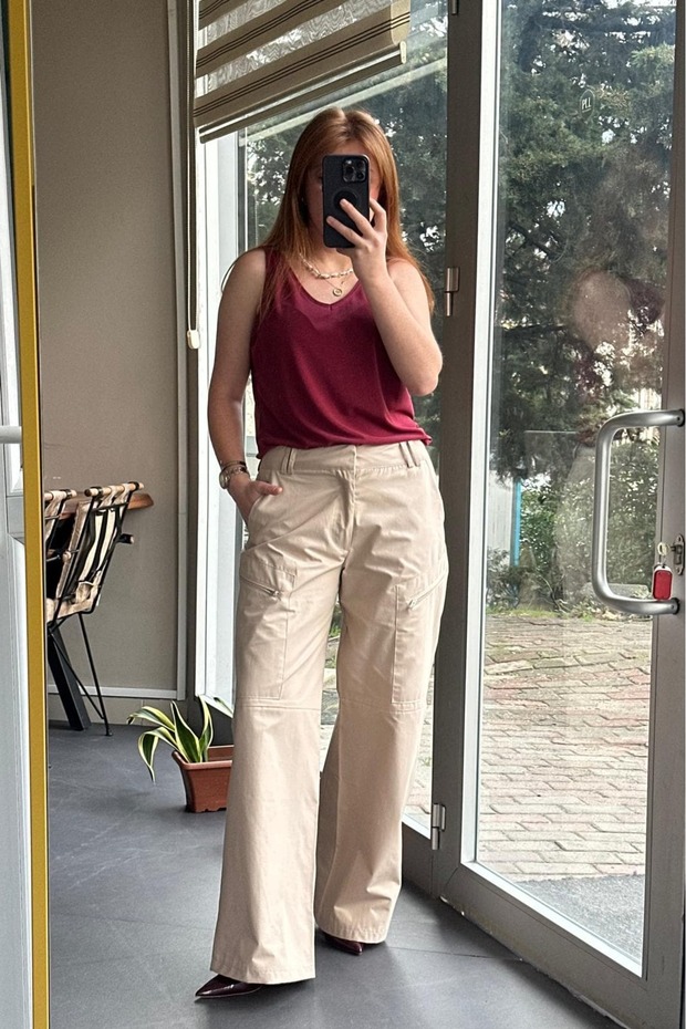 بنطلون واسع بجيوب كارجو - 4