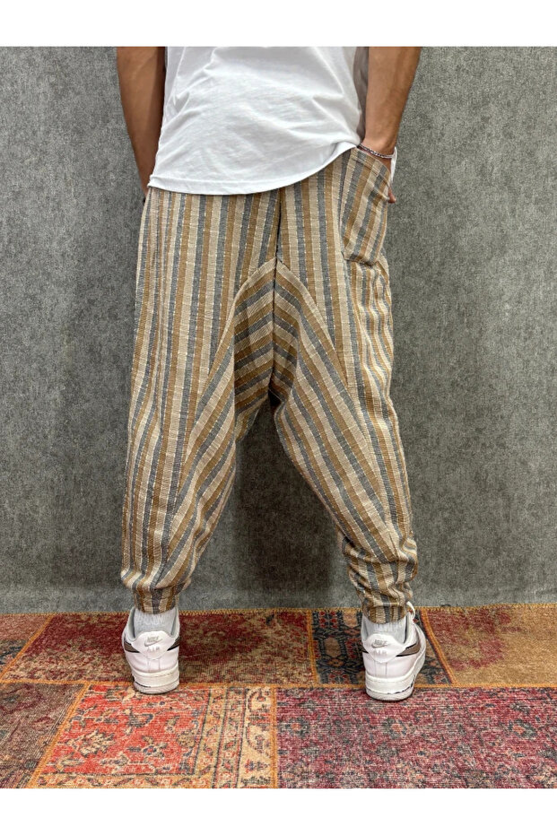 بنطلون شالوار منقوش بخصر مطاطي - 2