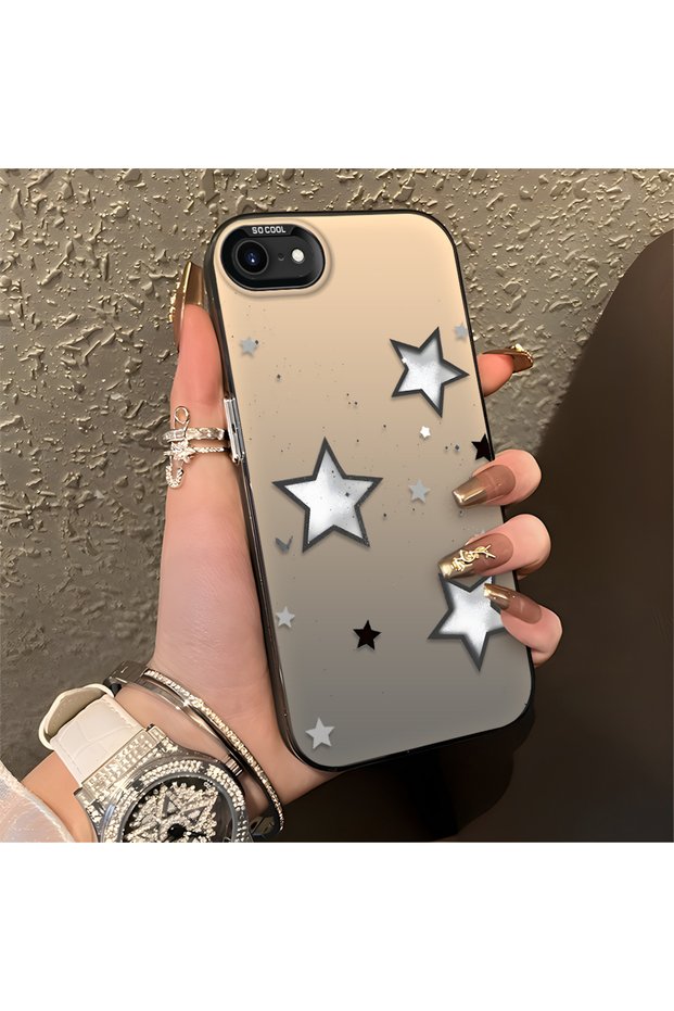 Compatible with iPhone 7/8/Se 2020 2022, Star Pattern, Luxurious and Stylish Shock-Proof Case