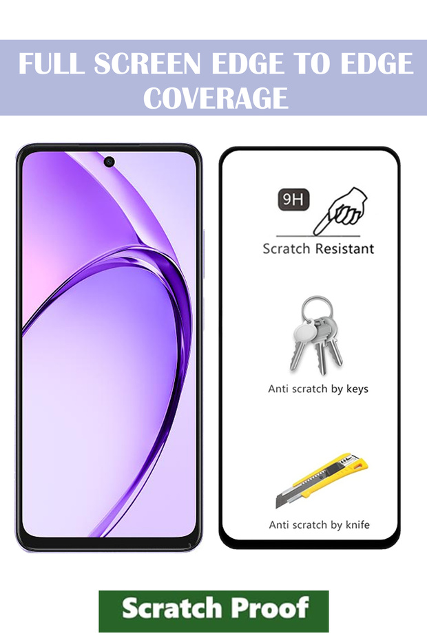 واقي شاشة زجاجي ممتاز لهاتف أوبو A3 - 3
