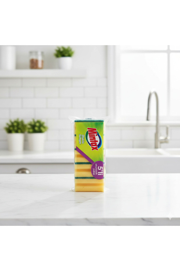 إسفنجة مموجة 5 قطع في عبوة واحدة - 2