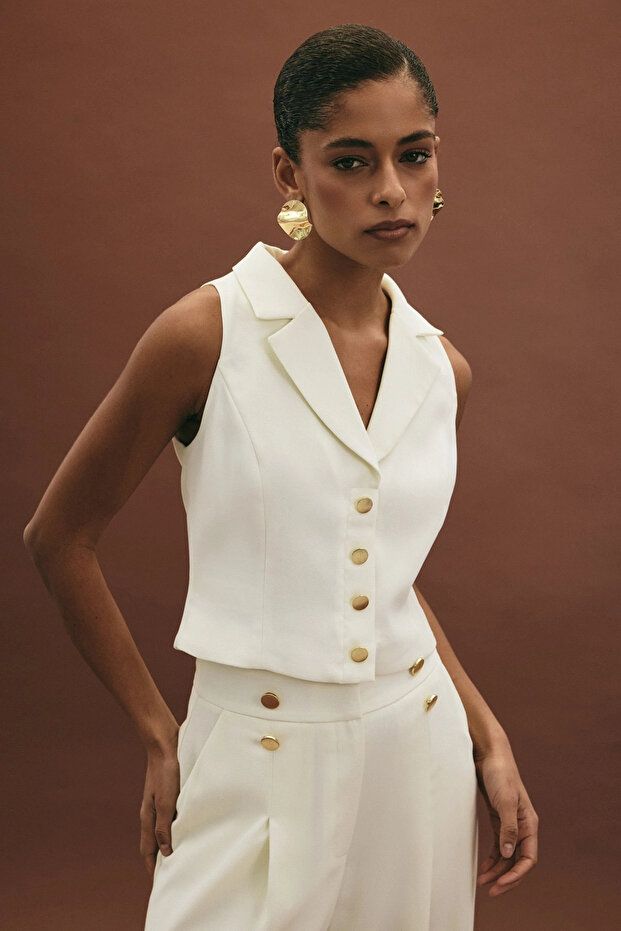 Eva Yelek - Ekru - 2