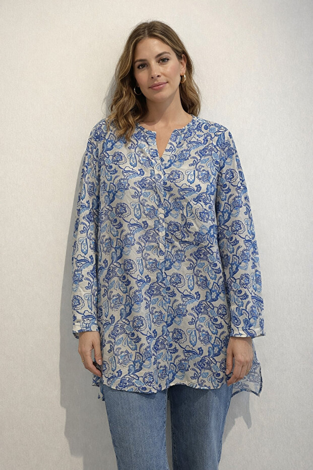 بلوزة شيفون منقوشة بالأزهار - 2