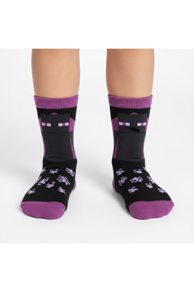 Minecraft Çocuk Çorap 3lü Set - 8