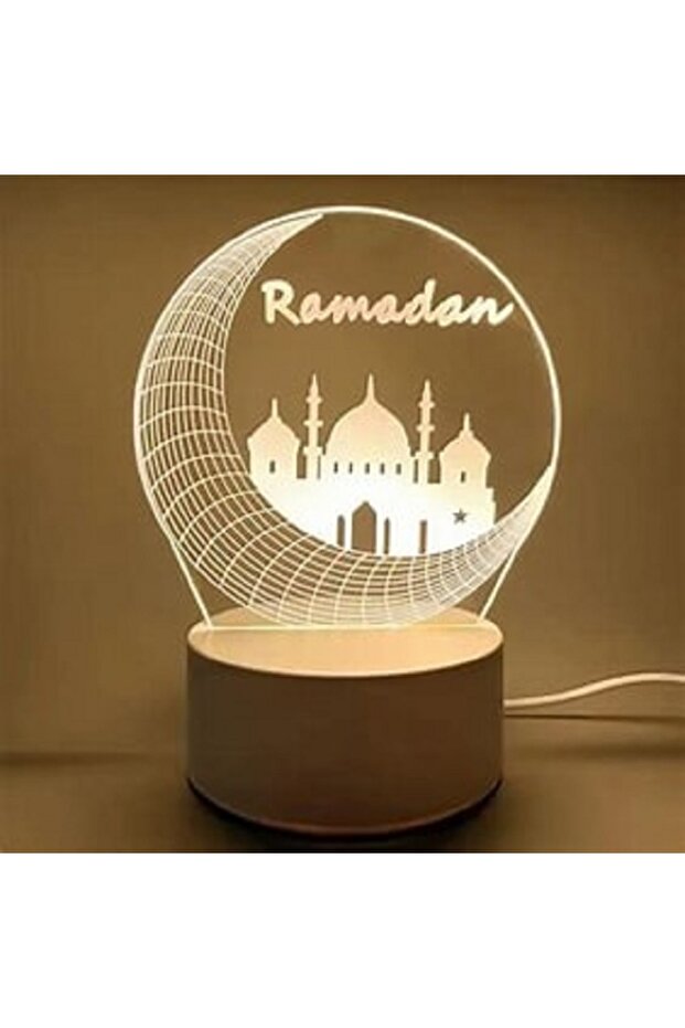 أضواء زخرفية ثلاثية الأبعاد بتقنية LED مستوحاة من رمضان لتزيين المنزل بأجواء رمضانية
