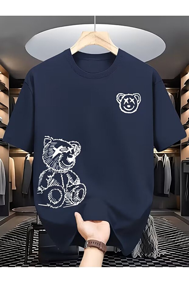 Fashion Bear Printed T-Shirt, Round Neck