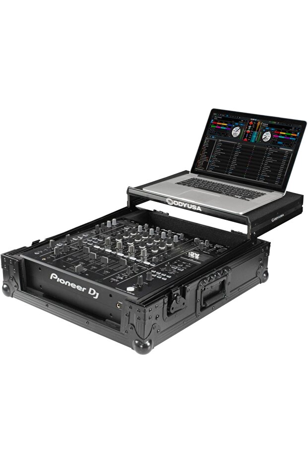 Pioneer DJ DJM-A9 Black Label Flight Case with Glide Style Laptop Platform