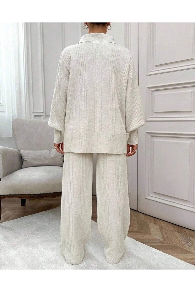 بدلة محاكة باللون الأحمر - 6