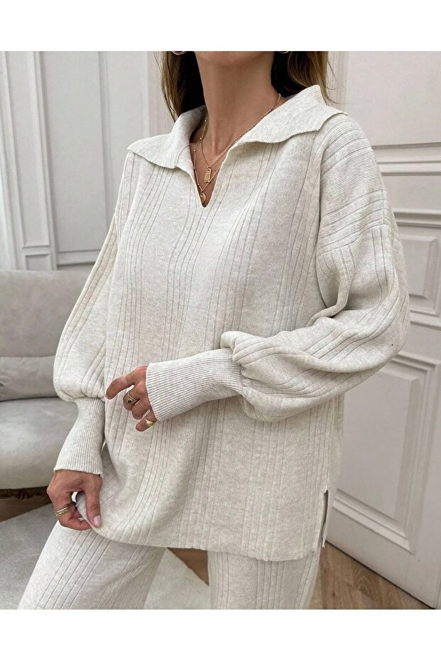 بدلة محاكة باللون الأحمر - 3