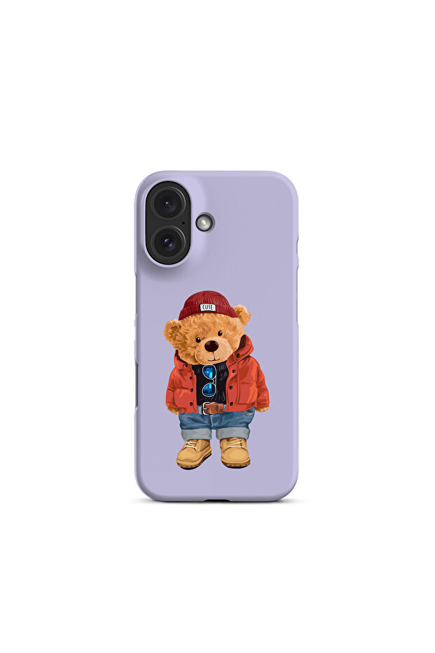 iPhone 16 Compatible Teddy Bear Printed Launch Case - 1