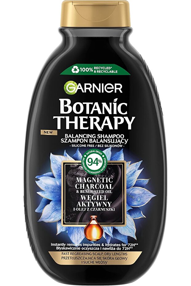 Botanic Therapy Activated Charcoal and Black Cumin Oil Hair Shampoo 400ml