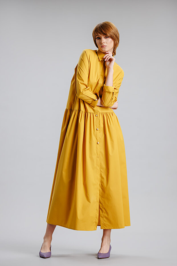 Rochie lungă galbenă - 1