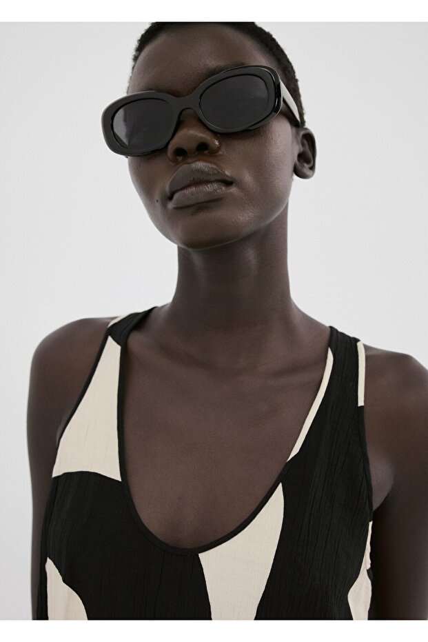 Desenli cropped bluz - 7