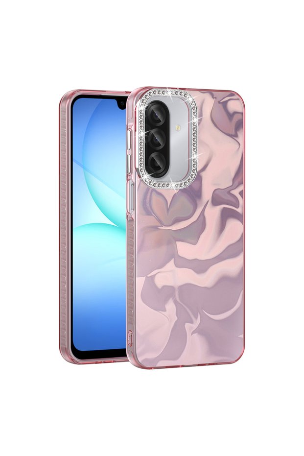 Compatible Case Esila Cover for Galaxy A57 Case with Airbag and Shiny Stone Detail Design