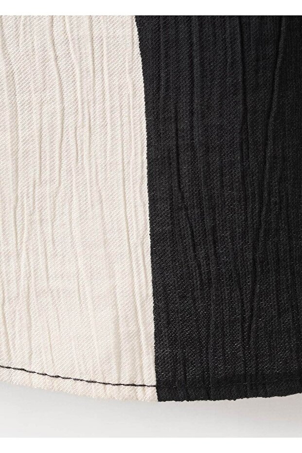 Desenli cropped bluz - 5