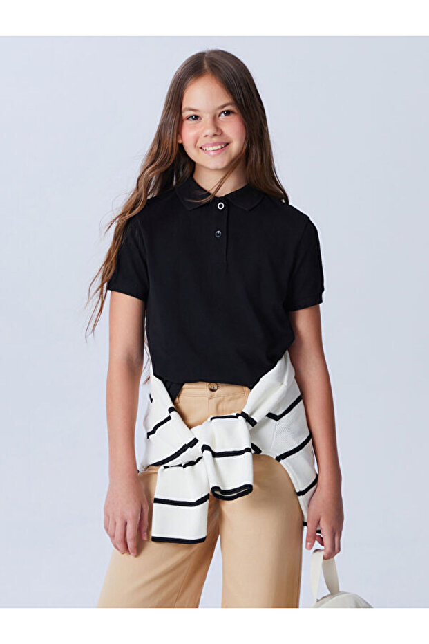 Esvab • Modern & Distinctive Devrik Roba Collar Girls' T-Shirt