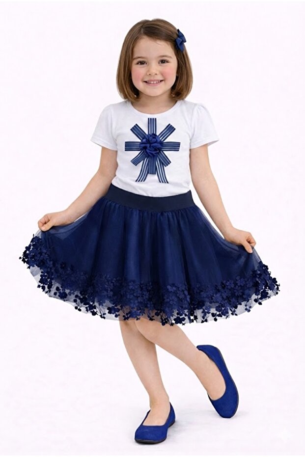 23 April 29 October Performance Outfit Girls' Model Badi Model Tutu Skirt Bottom-Top Set